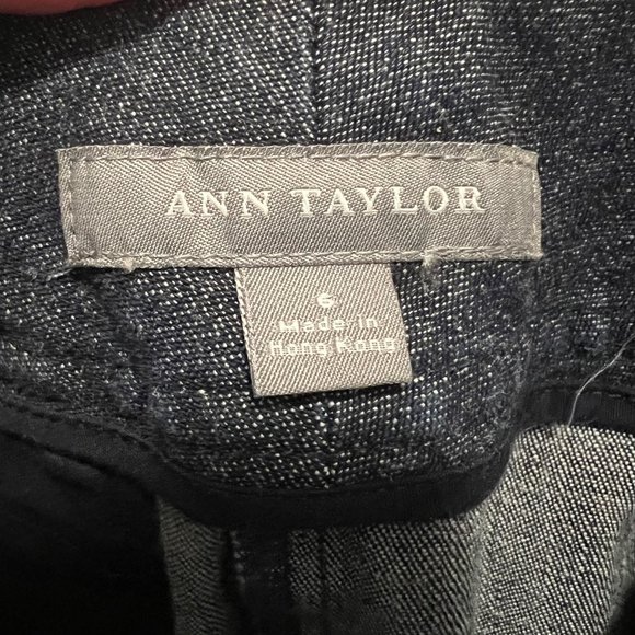 NWOT Ann Taylor High Waisted dark jean Sailor shorts Size 6 - Picture 3 of 5